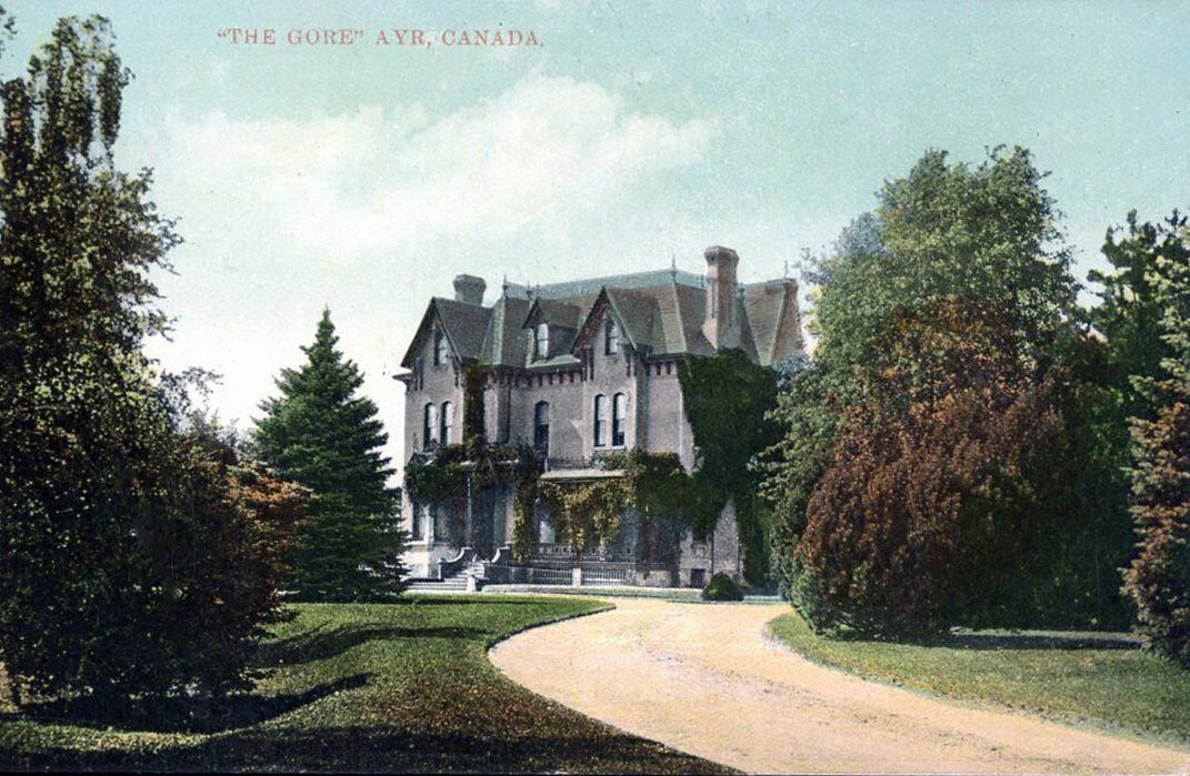 A period postcard view of The Gore estate